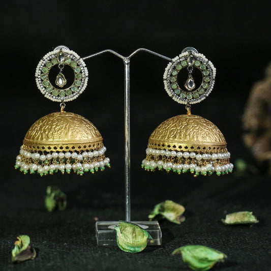 Sunheri jhumka(mint green)