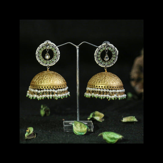 Sunheri jhumka(mint green)