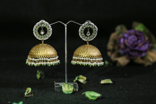 Sunheri jhumka(mint green)