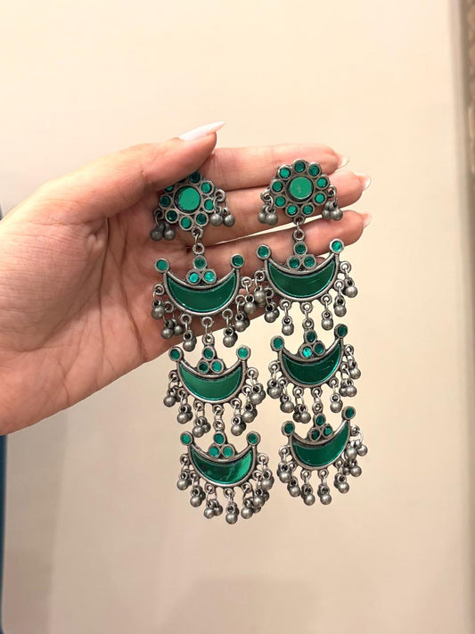 Diya mirror earrings