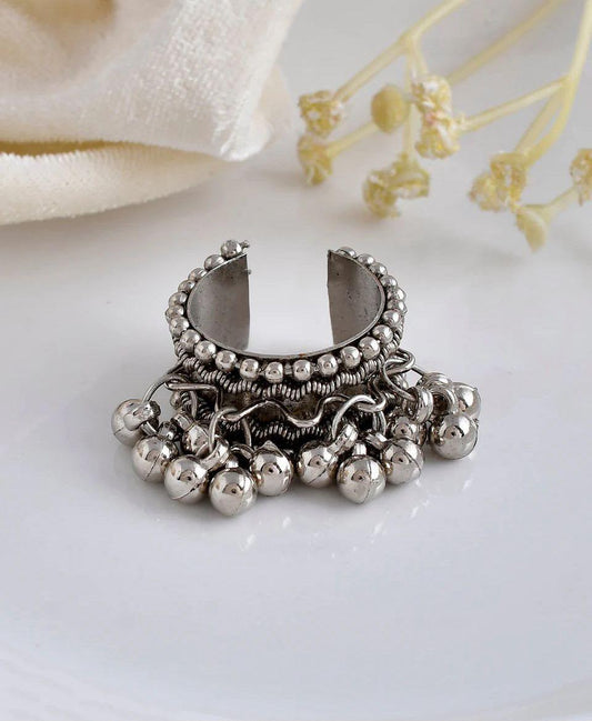 Oxidised Ghungroo Ring