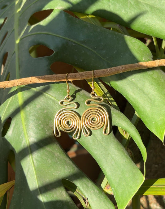 Brass wire earings