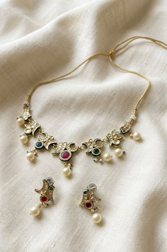 Rangrez antique pearl set