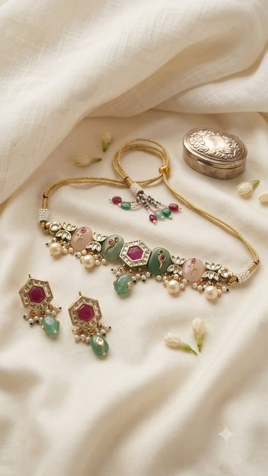 Gulbahar kundan choker set