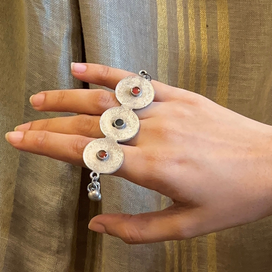 Afghani three coin ring