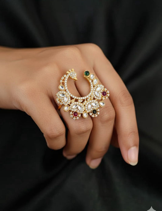 Mayurika stone ring