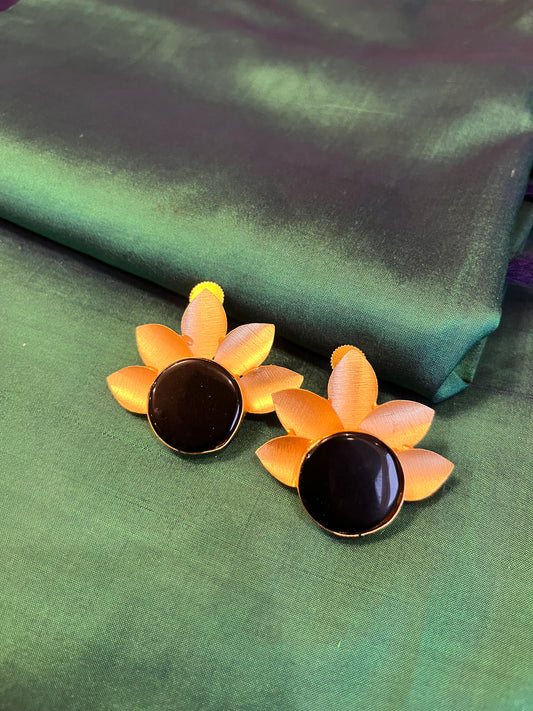 Black Petal Studs