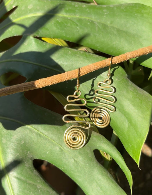 Brass wire earings