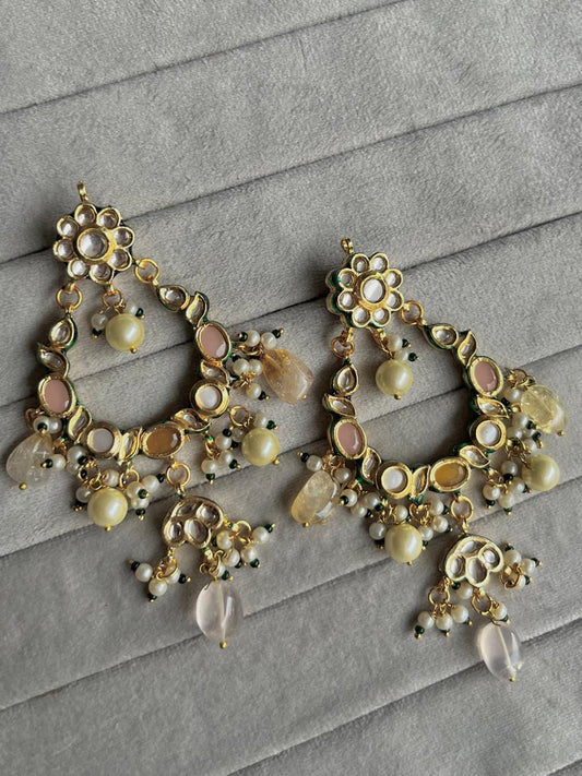 Sahar Pastel Chandbali Earrings