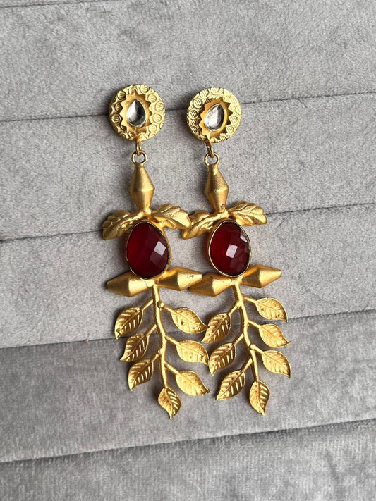 Crimson Canopy Earrings