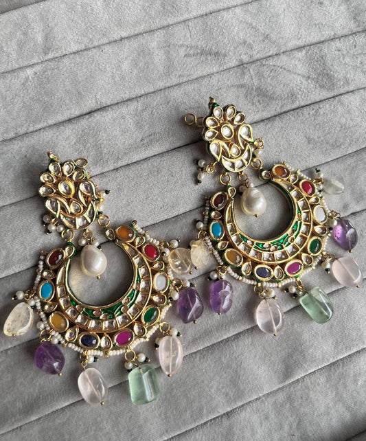 Rang mahal multicolour chandbali