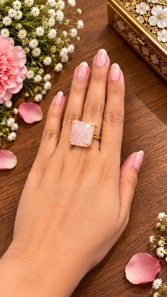 Druzy stone rings