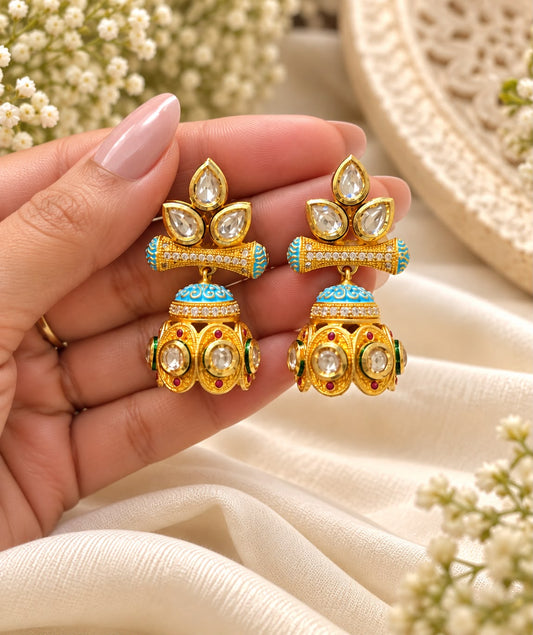 Tarang turquoise jhumka